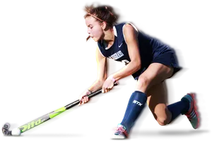 Field Hockey Playerin Action.png PNG
