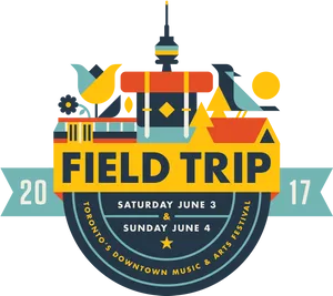 Field Trip Music Arts Festival Poster2017 PNG image