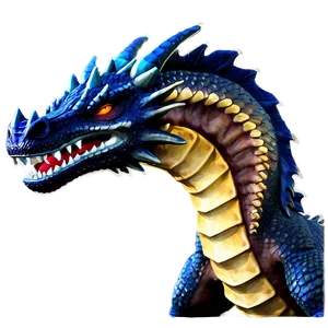 Fierce Blue Dragon Avatar Png 06252024 PNG image