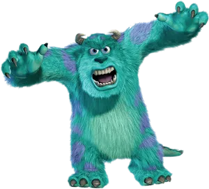 Fierce Blue Monster Roaring
