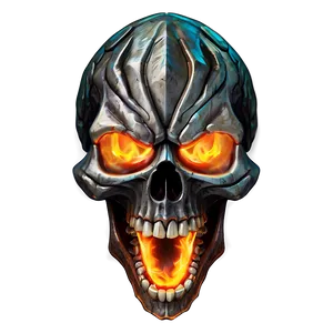 Fierce Flaming Skull PNG Bmw PNG
