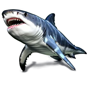 Fierce Tiger Shark Cartoon Png 06212024 PNG image