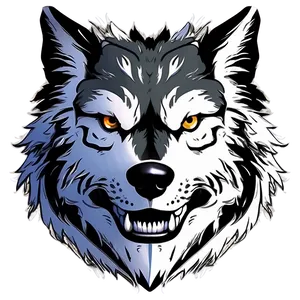 Fierce Wolf Face Emblem Png Ltp82 PNG image