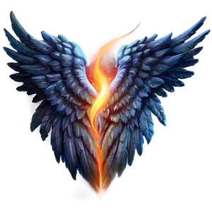 Fiery Angel Wings Icon PNG Oho PNG