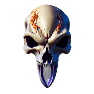 Fiery Animal Skull Emblem Png 06282024 PNG image