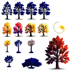 "fiery Autumn Blaze Tree PNG" 14