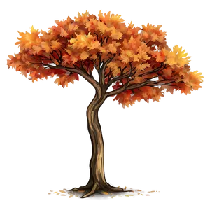 Fiery Autumn Tree PNG 06122024 PNG