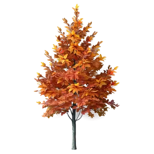 Fiery Autumn Tree PNG 06122024