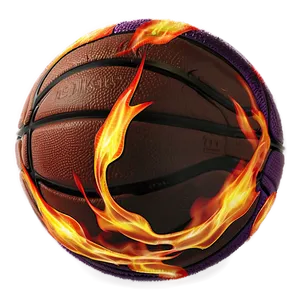 Fiery Basketball PNG 04302024
