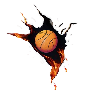 Fiery Basketball PNG Gue