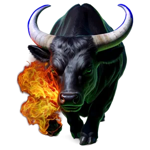 Fiery Bull Illustration Png Aug5 PNG image