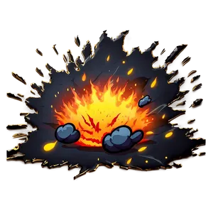 Fiery Cartoon Explosion PNG Ljc27 PNG