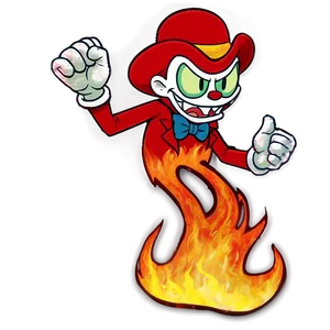 Fiery Cuphead Boss Fight Png 7 PNG image