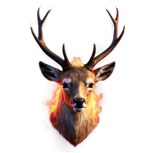 Fiery Deer Head Concept Png Fdf PNG image