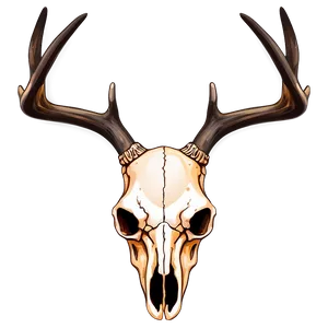 Fiery Deer Skull Design PNG Kpa PNG