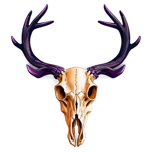 Fiery Deer Skull Design PNG Vxt PNG