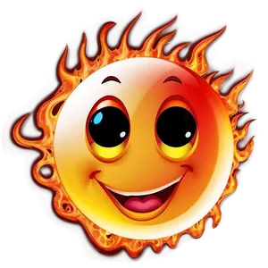 Fiery Emoji Expression Png 05042024 PNG image