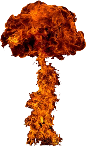 Fiery Explosion Plume PNG image