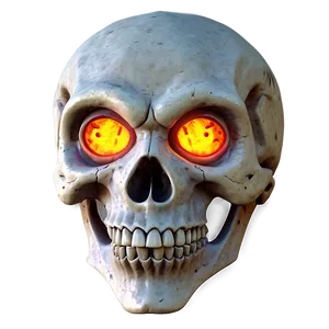 Fiery Eyed Skull PNG 3 PNG