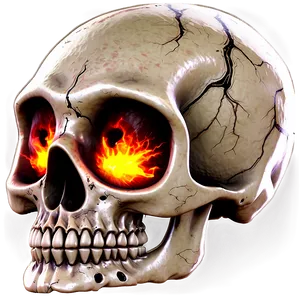 Fiery Eyed Skull PNG 32 PNG