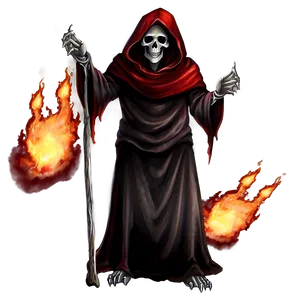 Fiery Eyes Grim Reaper Png Wat46 PNG image