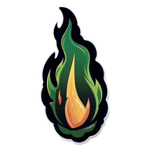 Fiery Flame Sticker Png 05252024 PNG image