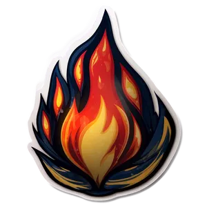 Fiery Flame Sticker Png 44 PNG image