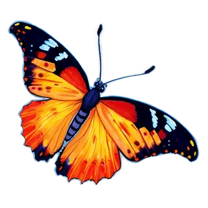 Fiery Glow Butterfly Png 06272024 PNG image