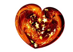 Fiery Heart Abstract