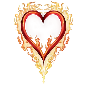 Fiery Heart Clipart Passion PNG 05252024