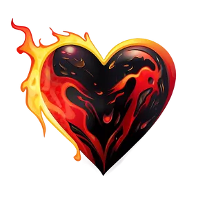 Fiery Heart Illustration Png 05252024 PNG image