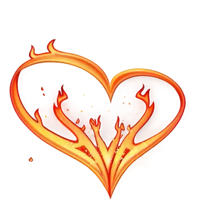 Fiery Hearts Png 05032024 PNG image