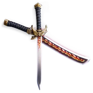 Fiery Katana PNG Mvc PNG