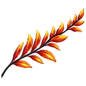 Fiery Leaves PNG Vgl32