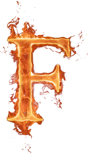 Fiery Letter F Design PNG image