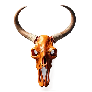 Fiery Longhorn Skull Concept PNG 82