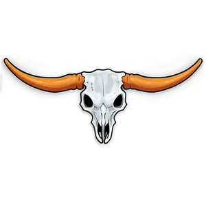 Fiery Longhorn Skull Concept PNG 83