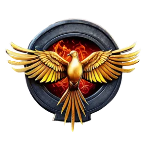 Fiery Mockingjay Emblem Png Yxl2 PNG image