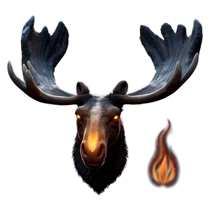 Fiery Moose Head Concept PNG 06292024