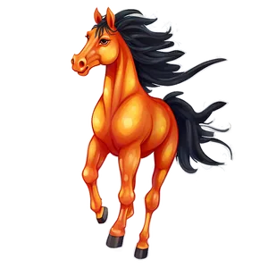Fiery Mustang Horse Spirit PNG Ynu