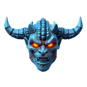 Fiery Oni Head PNG Pds