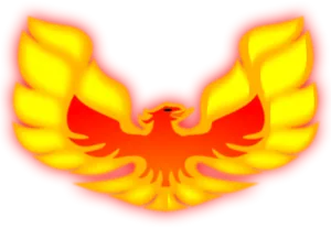 Fiery Phoenix Artwork PNG image