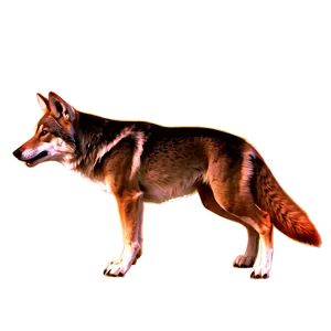 Fiery Red Wolf Art Png Cvq PNG image