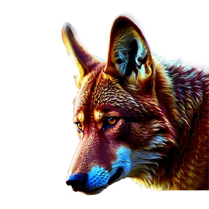 Fiery Red Wolf Art Png Pyk90 PNG image
