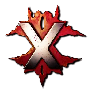 Fiery Red X Emblem Png 43 PNG image