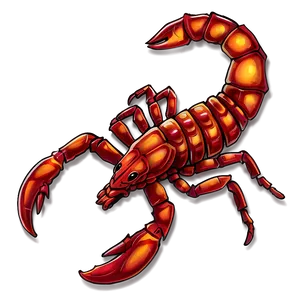 Fiery Scorpion Illustration Png 05242024 PNG image