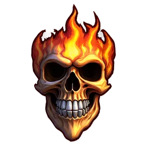 Fiery Skull Emblem PNG 06252024 PNG