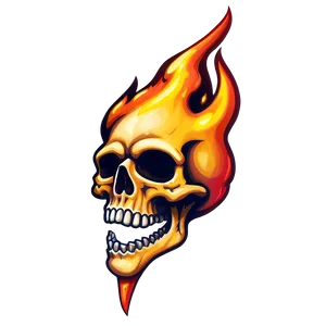 Fiery Skull Emblem PNG Ort PNG
