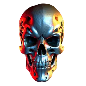 Fiery Skull Illustration Png C PNG image