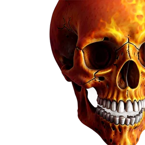 Fiery Skull Illustration Png D PNG image